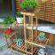 Wooden tall flower display pot stand for garden