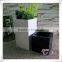 Fiberglass square tall white outdoor planters sets