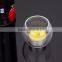 Short and round glass candle cup customized shape glass candle cup
