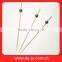 Yellow Ball Decorative Short Handle Bamboo Skewers