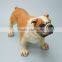 Realistic 3D bull dog resin statue