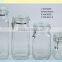 4pcs square glass jar with glass lid