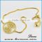New gold bracelets design women micro pave gold cubic zirconia bracelet