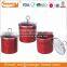 White Kitchen Metal Tea Coffee Sugar Canister Set