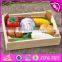 Pretend play kitchen toys wooden toy cutting fruit for kids W10B183