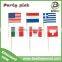 Party flag decorative picks with promotion price