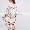 women's printted dress wiht long sleeve