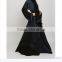 Guangzhou clothing OEM flowy effect Dark Navy Umbrella Cut Abaya