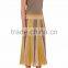 Wholesale Customized Summer Latest Yellow Pleated Midi Skirt(DQM034S)