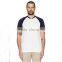 White and black blank polo shirts no collar raglan sleeve polo shirt