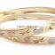 3Tone Gold plated Diamond cut bangles earring
