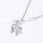 Best selling fashion zinc alloy silver cool Pekingese dog head necklace