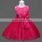 Shortsleeve Flower Organza Girls Party Kids Clothes Girl Dress