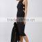 Women's Black Vest Midi Dress