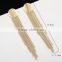 Alloy contracted tassels circular temperament gold earrings