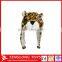 100% polyester soft faux fur stuffed plush animal hat