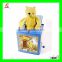 Floppy plush bear toy Jack in the box