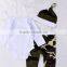 B22429A Baby suits stylish camouflage letters print 3 pcs sets