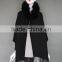 Factory Supply Cachmere Cape Of Hign Qualtity / Ladies Fur Shawl With Raccoon Fur Collar