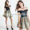 Fashion off Shouler Dress Cap Sleeves Party Girl Dress Short Flare Dress