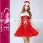 Red Dress Sexy Miss Santa Clause Costume with Santa Hat