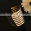 Multi layers Wire Shape Gold Plated Cuff Bracelet