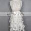 white lace dress lace patch work hollow out embroidered knee length sleeveless formal dress