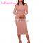 Women Sexy Cold Shoulder Knitting Sweater Long Sleeve Bodycon Party Mini Dress