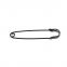 Black coated safety pins 100mm*2.0mm size jewelry brooch pin