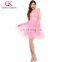 Grace Karin Newest Nice Design Girls Bling Bling Beaded Short Pink Prom Dress CL6151-2#