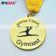oem promotion cheap soft enamel logo sport gold gymnastics medal display