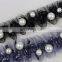 Popular elastic beaded pearl lurex trim in 3cm