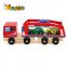 2019 New kids mini wooden toy tractor and trailer for wholesale W04A413