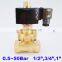 GOGO Normally Open 50bar Brass Valve 1/2 3/4 1 Inch Orifice 15/20/25mm 24V 12V 2 Way High Pressure Solenoid Electric Water Valve