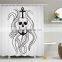 Unique High quality Fabric No liner needed Printed Shower Cutains,Shower Curtain Polyester