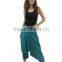 Teal Cotton Harem Pants Baggy Loose Aladdin Yoga Boho Gypsy Wide Leg Comfy Ninja Pants