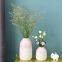 Morandi Color Pink And White Gradient Ramp Nordic Style Ceramic Vase For Study And Living Room