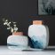 New Chinese Buddhist Mood Zen Landscape White Ceramic Vase For Home Decor