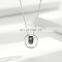 Ruanbo s925 sterling silver beauty and the beast couple double circle pendant necklace Valentine's day gift