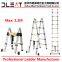 Dleat 1.6m+1.6m Double Aluminum Telescopic Ladder With EN131