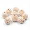 natural color organic round wood spiral wooden beads DIY accessories eco-friendly wood  balls 20mm