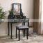 European Bedroom Furniture Set Dresser Make Up Vanity LED Makeup Dressing Table With Lighted Mirror