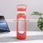 Specialized Eco Friendly Unbreakable Borosilicate Glass Water Bottle With Protector Sleeve Cover And Handle Custom Logo