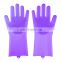 100% Food Grade Household Silicone Rubber Reusable FingerTips Brush Magic Scrubber Dish Washing Cleaning Dishwashing gloves
