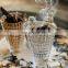 Creative Modern Handmade Bacca Burner Home Wedding Decoration Tabletop Small 15cm Flower Clear Mosaic Glass Crystal Vase