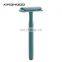 New Modern Rose Gold Metal Ladies Bikini Hair Double Edge Blades Portable Razor
