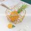 Creative Wire Countertop Golden Iron Vegetable Storage Fresh Gift Storage Metal Mesh Kitchen Fruit Basket