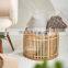 100% Eco-friendly Woven Natural Woven Bamboo Storage Basket With Handle Decoration Wholesale Handwoven Made in Vietnam