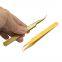 Graft planting false eyelash tweezers High precision stainless steel eyelash tweezers Gold straight head elbow maintenance small tweezers Sticker cute