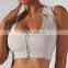 Yoga Tops With Built in Bra Custom Logo Sports Bra Front Zip Gym Yoga Fitness Bras Workout Cropped Top